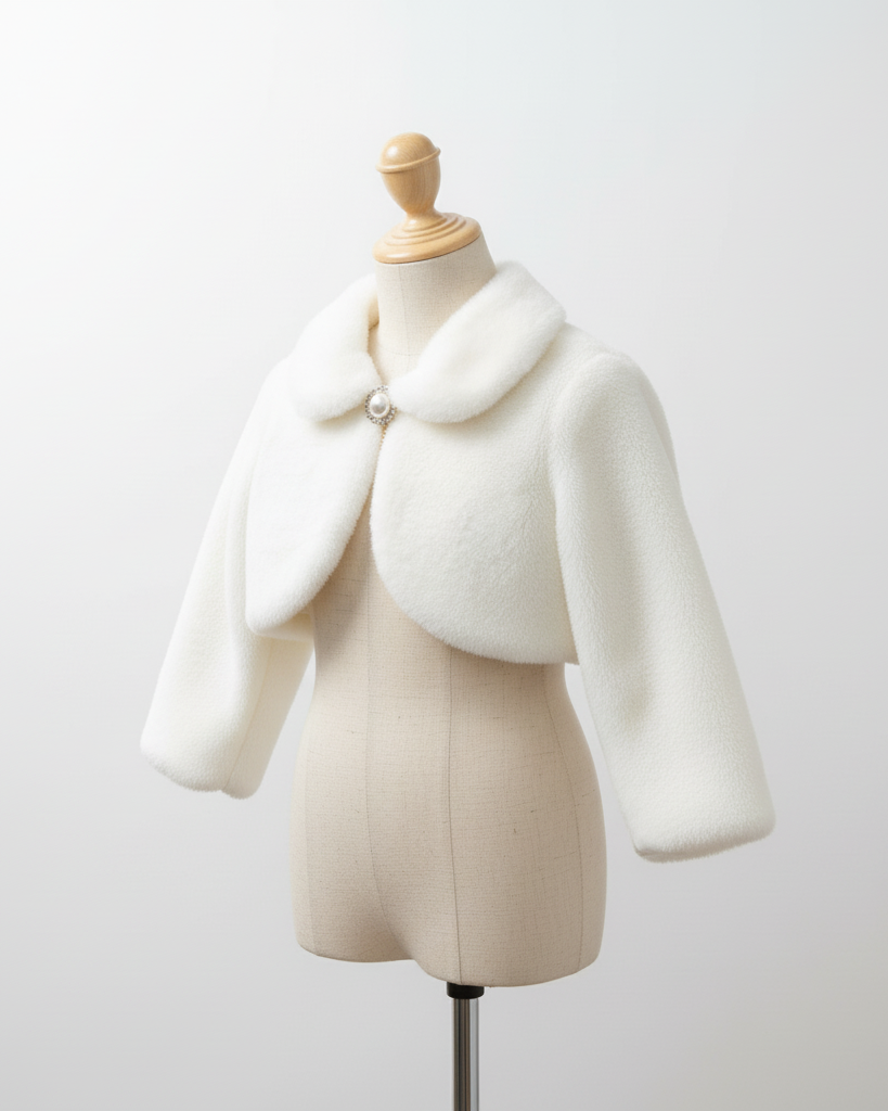 بوليرو قصير بناتي ناعم – أنيق ودافئ