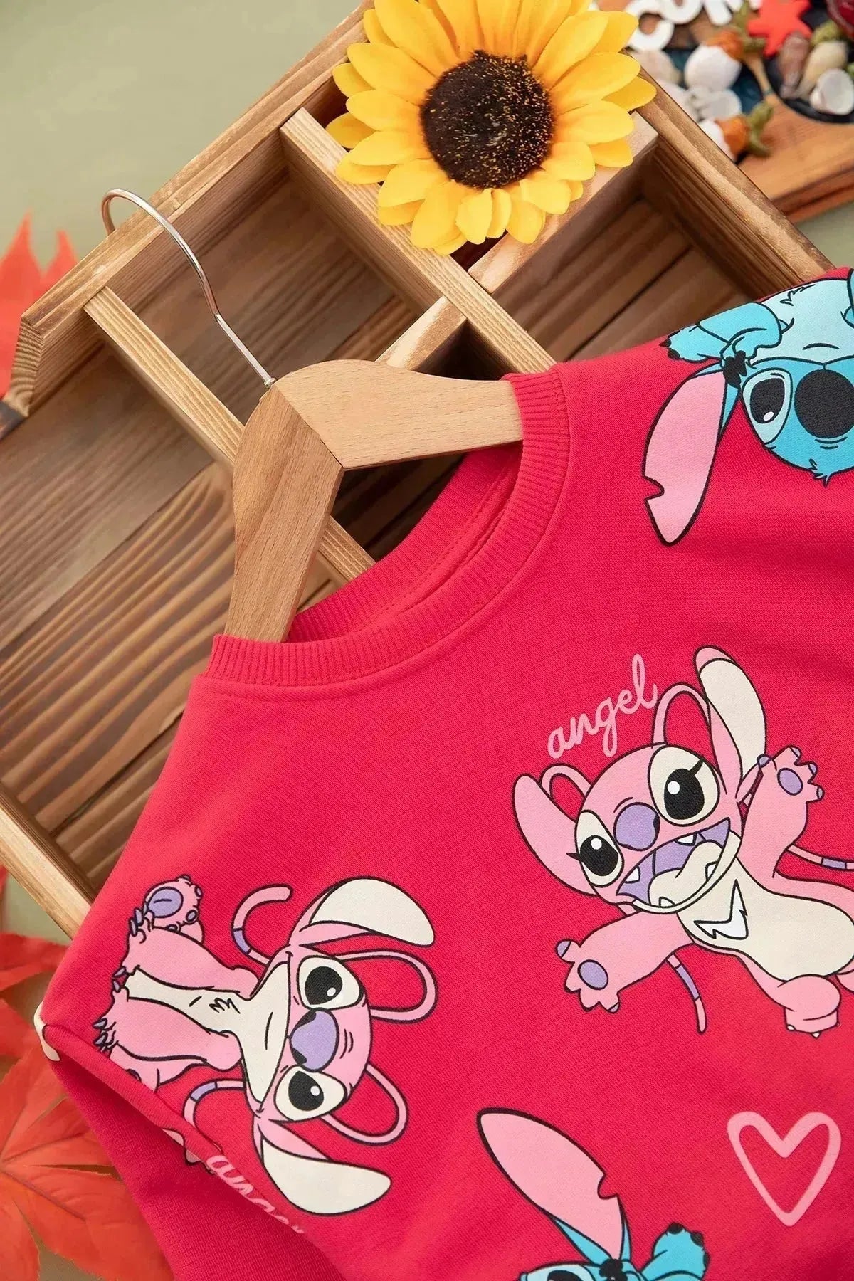 طقم Stitch الوردي – راحة وأناقة للبنات – صورة 7