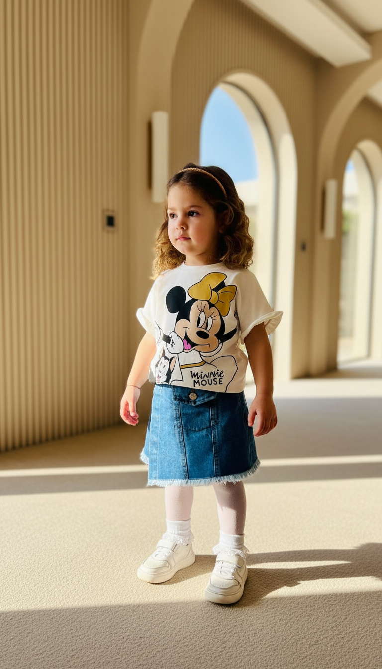 طقم MINNIE – أناقة الجينز مع ميني ماوس – زاوية إضافية