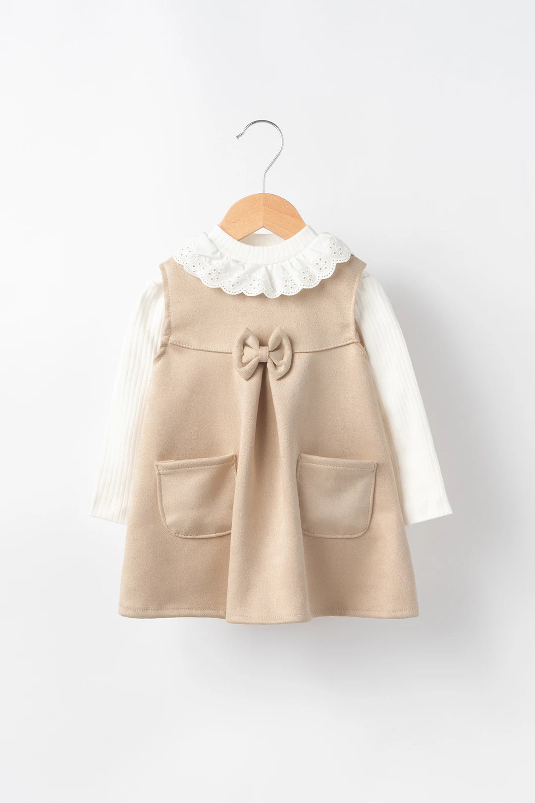 فستان بناتي فاخر مع ياقة دانتيل