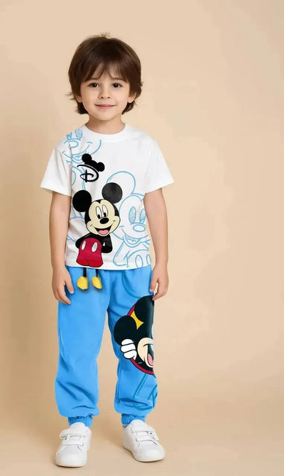 طقم Mickey والفأر السعيد بسحر الخطوط الزرقاء 3D