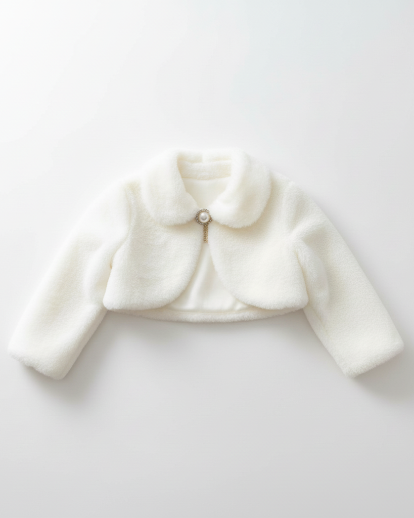 بوليرو قصير بناتي ناعم – أنيق ودافئ