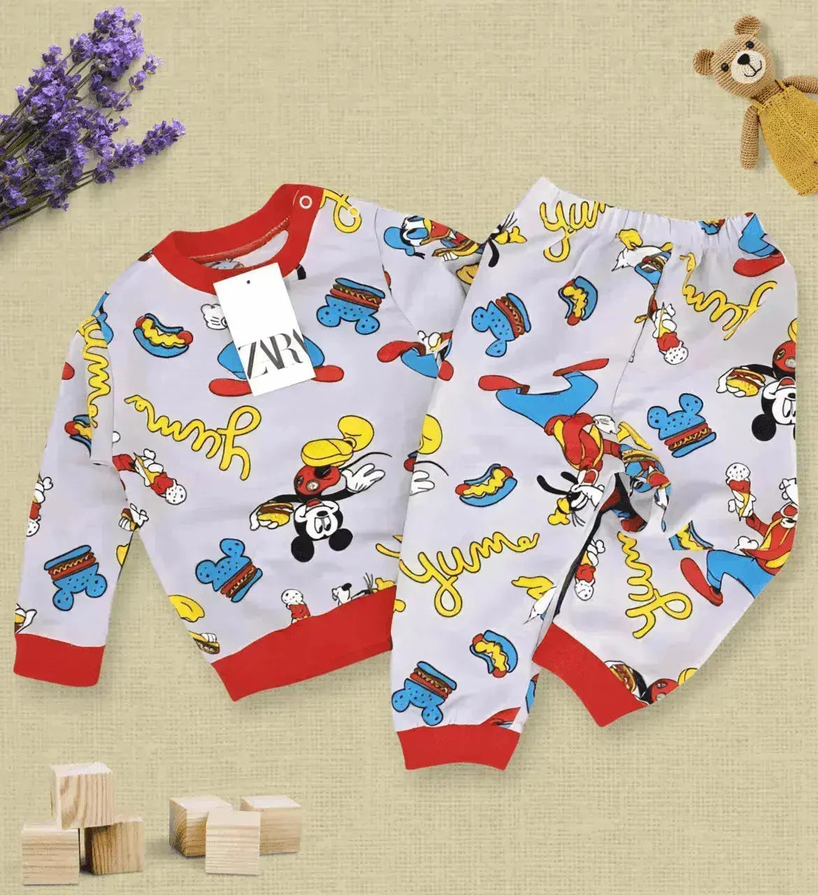 طقم Mickey Mouse - إطلالة مريحة وأنيقة لصغيرك! – ملابس بنات من بامبي
