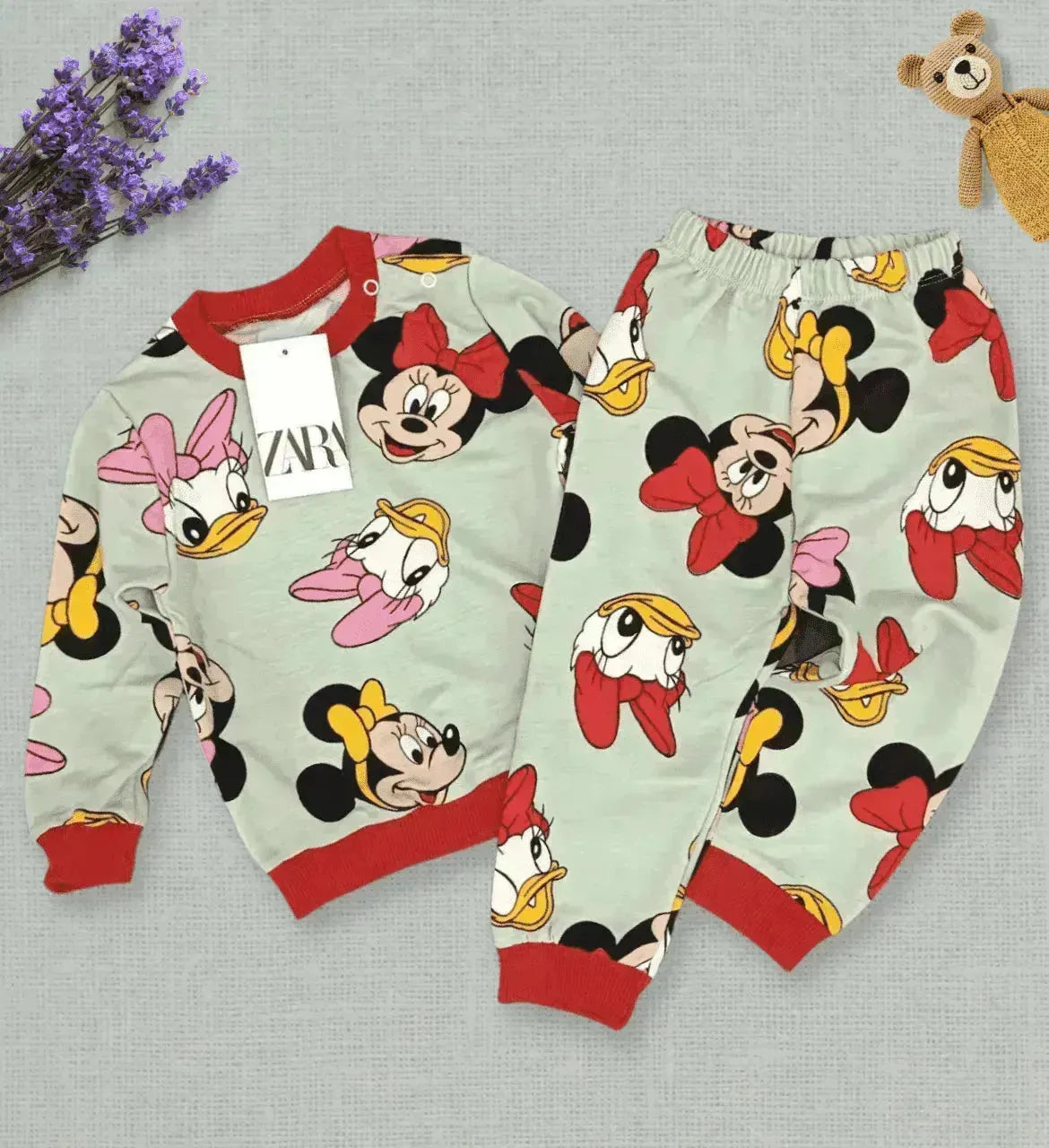 طقم Minnie Mouse – مريح وأنيق! – ملابس بنات من بامبي