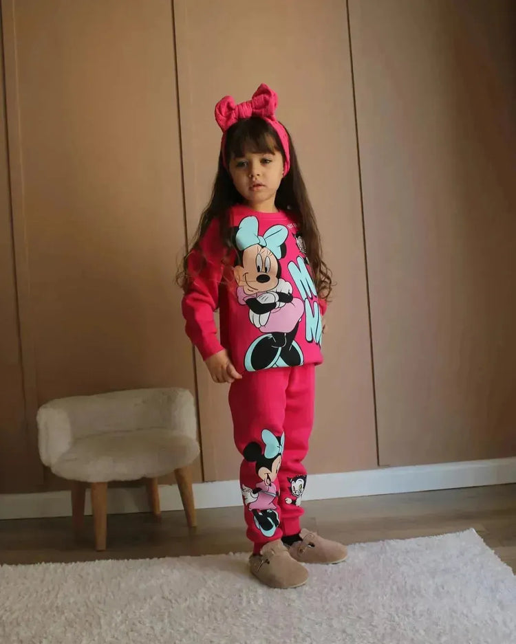 طقم Minnie Mouse كلاسيك شتوي للبنات – ملابس بنات من بامبي