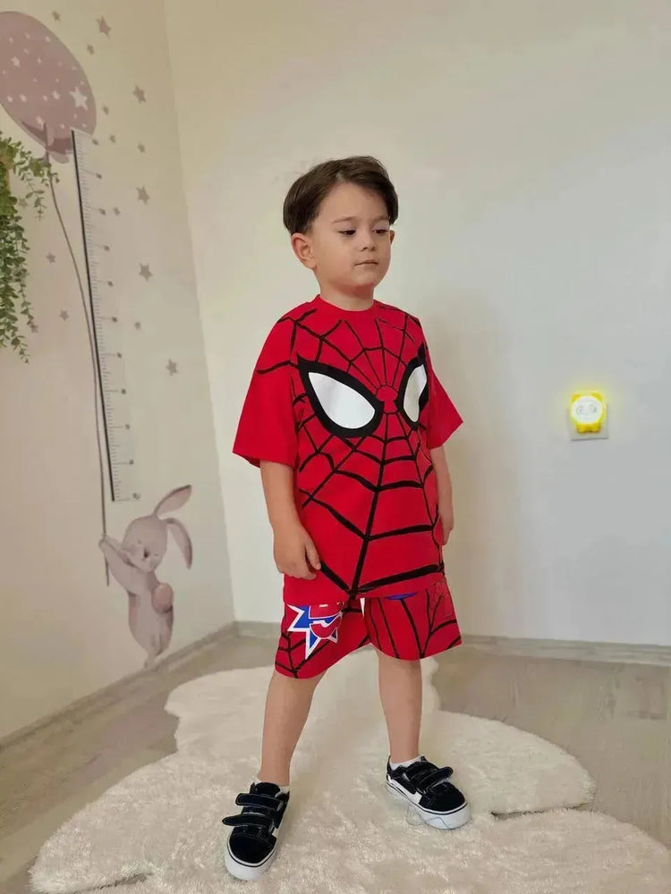 إطلالة الأبطال الصغار – SPIDER MAN FACE – ملابس أولاد من بامبي