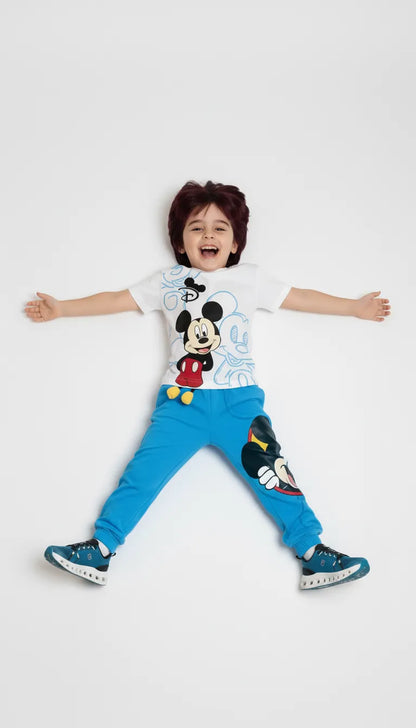 طقم Mickey والفأر السعيد بسحر الخطوط الزرقاء 3D