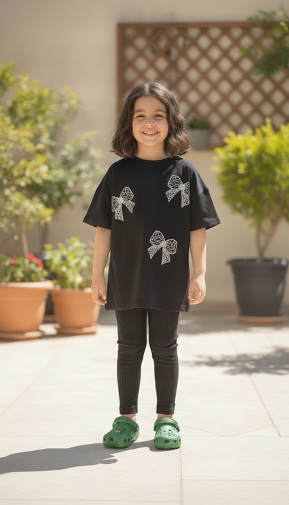 Élégance Nocturne - Tenue Élégante pour Filles Noires