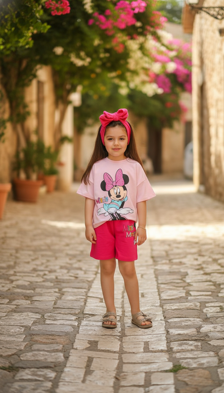 ألوان الحب – زي MINNIE PINK – ملابس بنات من بامبي