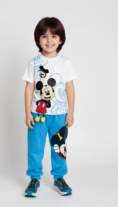 طقم Mickey والفأر السعيد بسحر الخطوط الزرقاء 3D