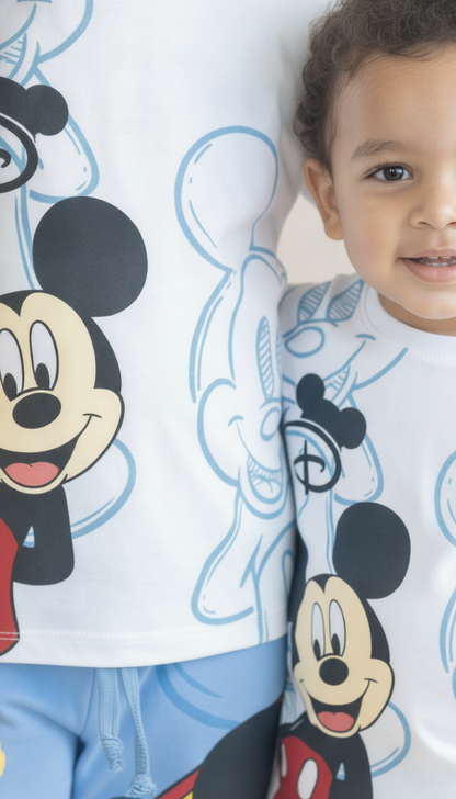 طقم Mickey والفأر السعيد بسحر الخطوط الزرقاء 3D