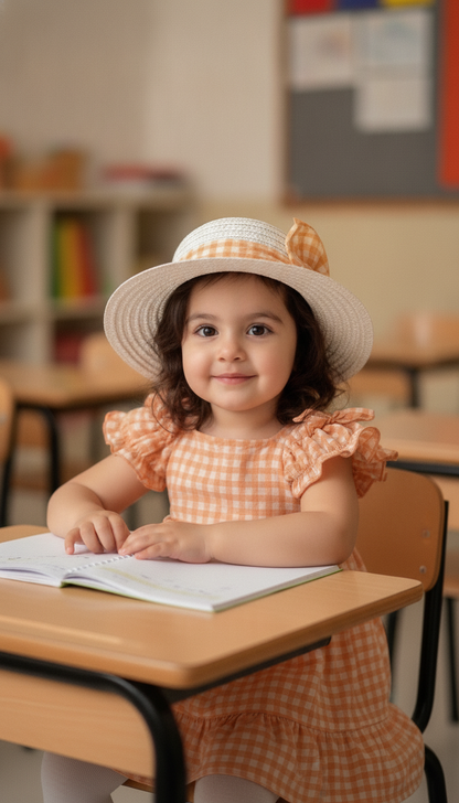فستان رهف – دلال وأنوثة طقم مع قبعة
