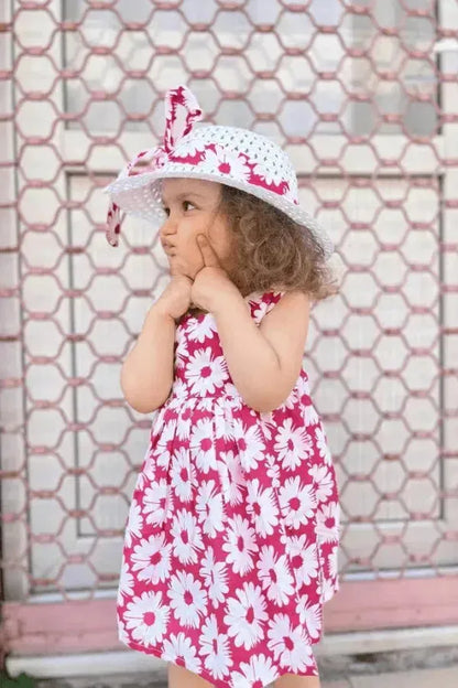 فستان فوشي صيفي جذاب