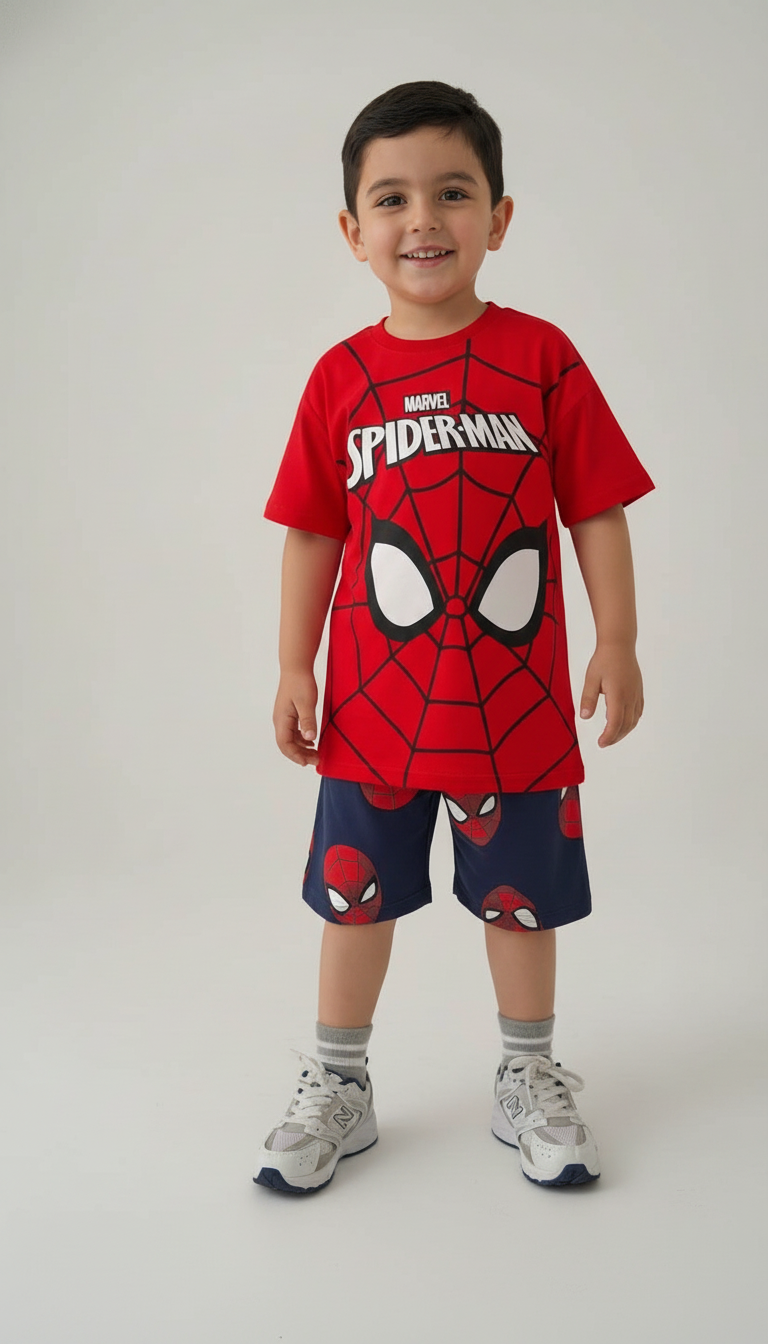 إطلالة الأبطال الصغار – SPIDER MAN الأحمر الجريء – تفاصيل المنتج