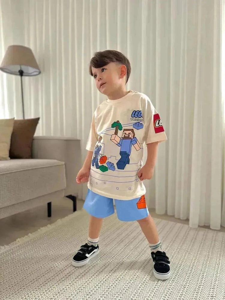 إطلالة الأبطال الصغار – LEGO صيفي – ملابس أولاد من بامبي
