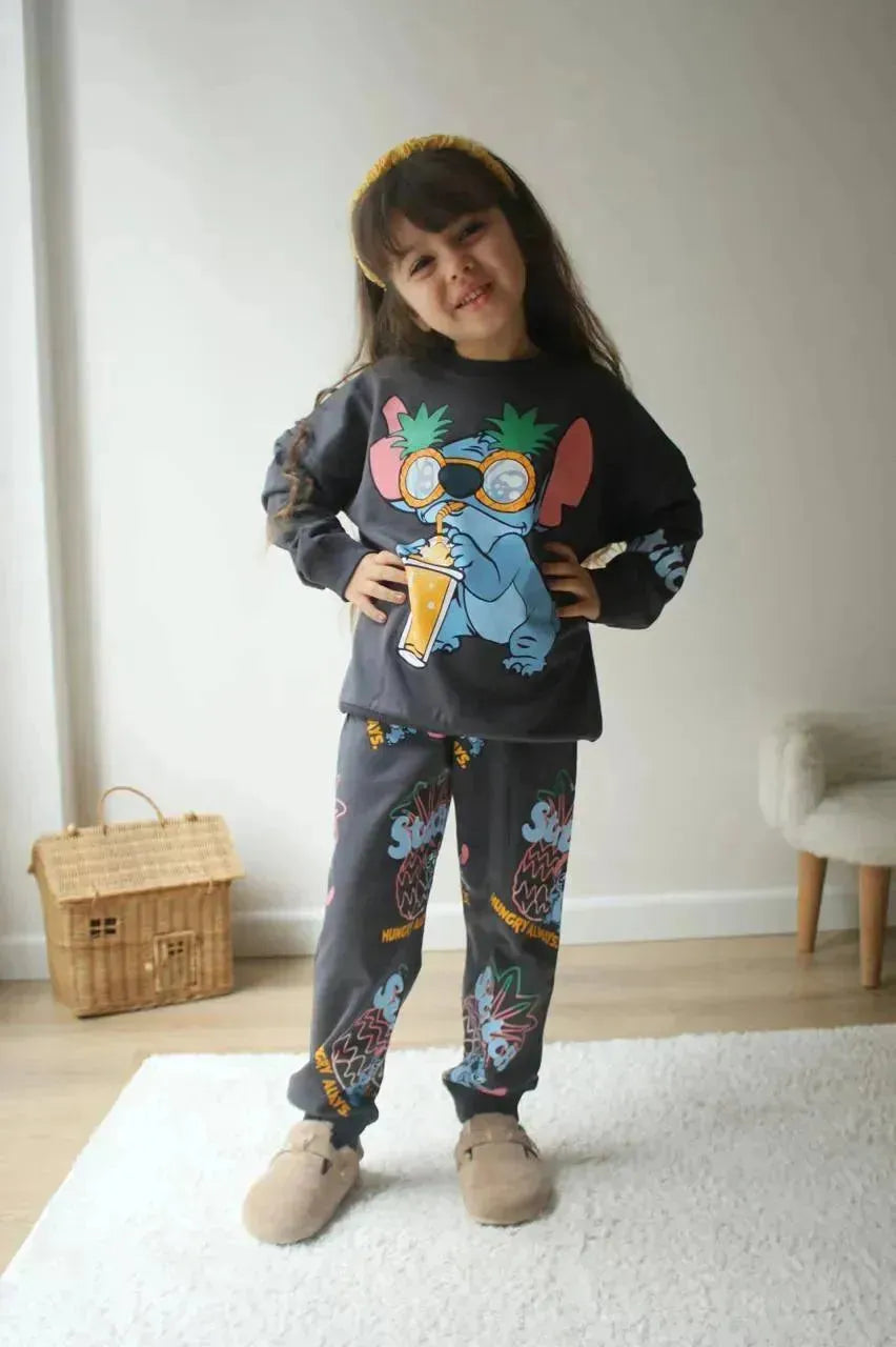 طقم Stitch Tropical – إطلالة مميزة للبنات – زاوية إضافية