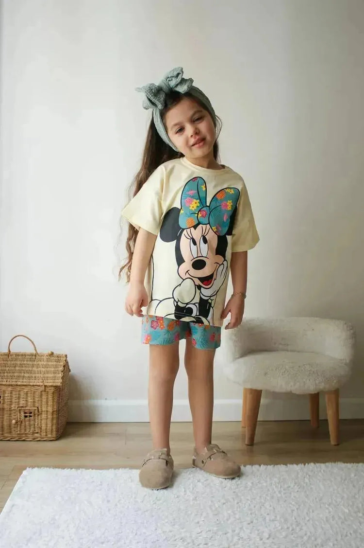 طقم Minnie Mouse – أناقة بناتية ساحرة – ملابس بنات من بامبي
