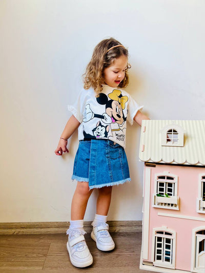طقم MINNIE – أناقة الجينز مع ميني ماوس