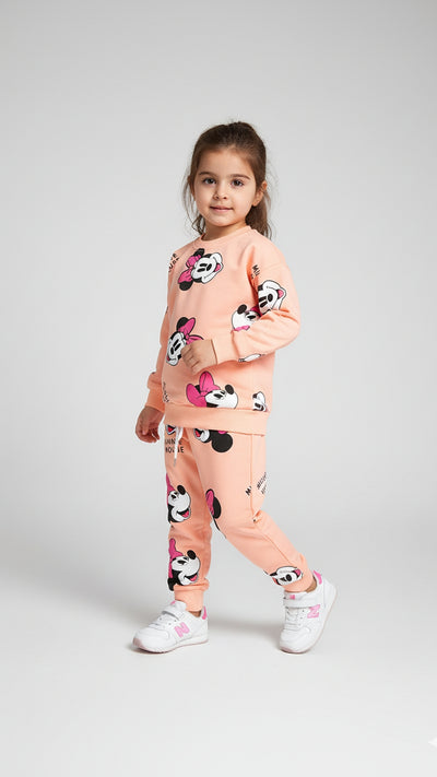 طقم Minnie Mouse الوردي – إطلالة مميزة للبنات