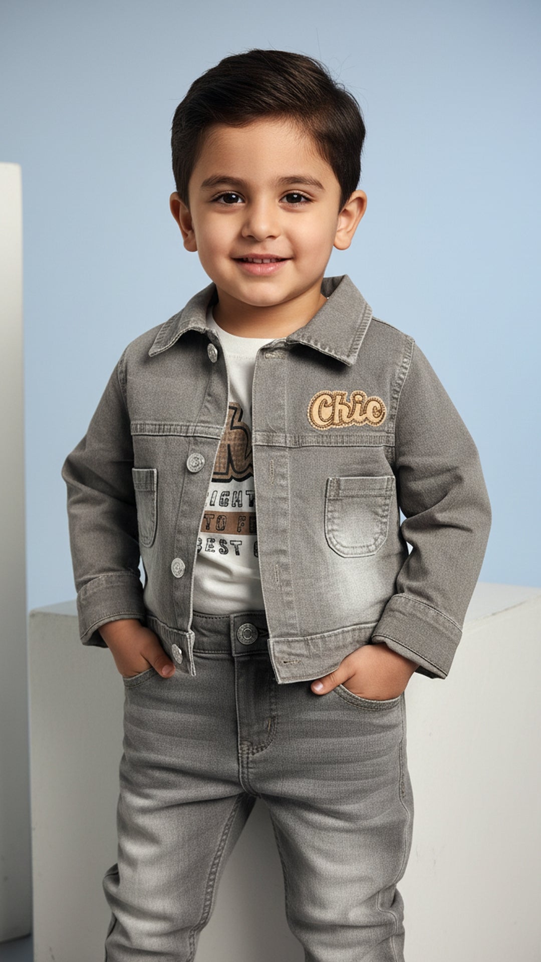 طقم جينز أمير الفخم – إطلالة ملكية